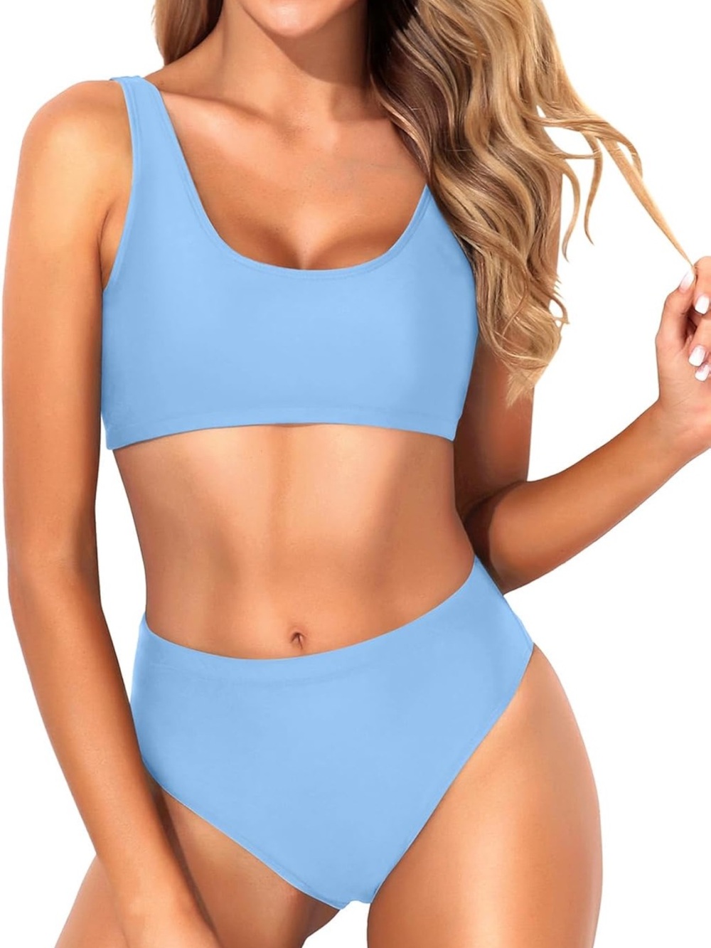 Sporty Bikini Set Two Piece High Waisted Swimsuit Athletic S. 2718/bb16-1